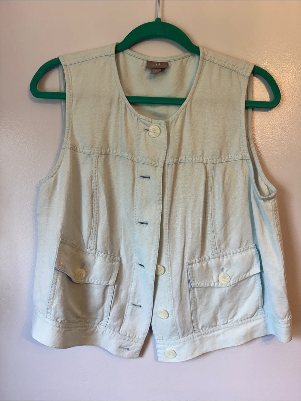 J. Jill Pale Blue Knit vest Top